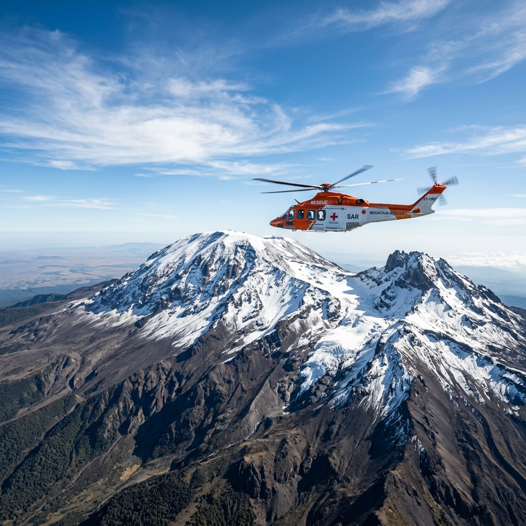 Helicopter Rescue over Kilimanjaro