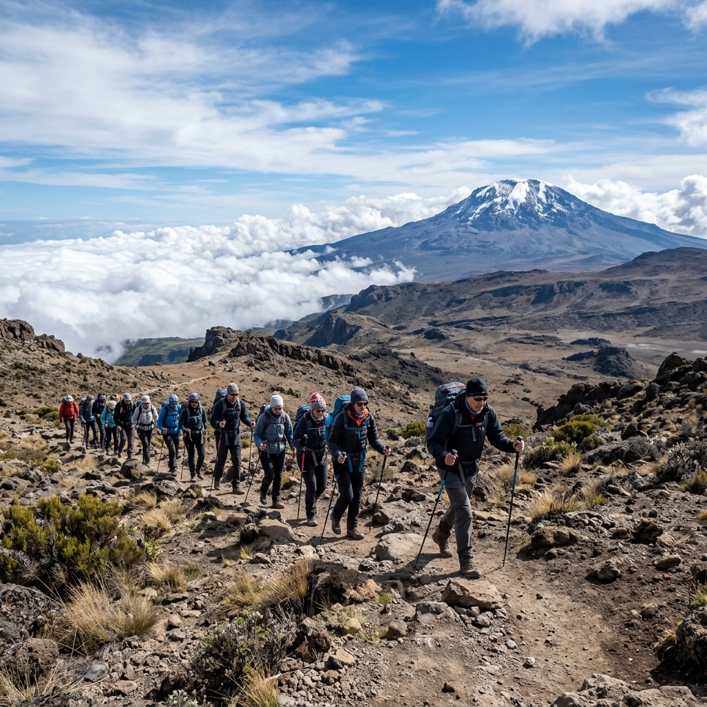 Trekkers on the trail
